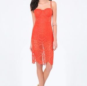 Bebe lace dress with bustier top- sz 10